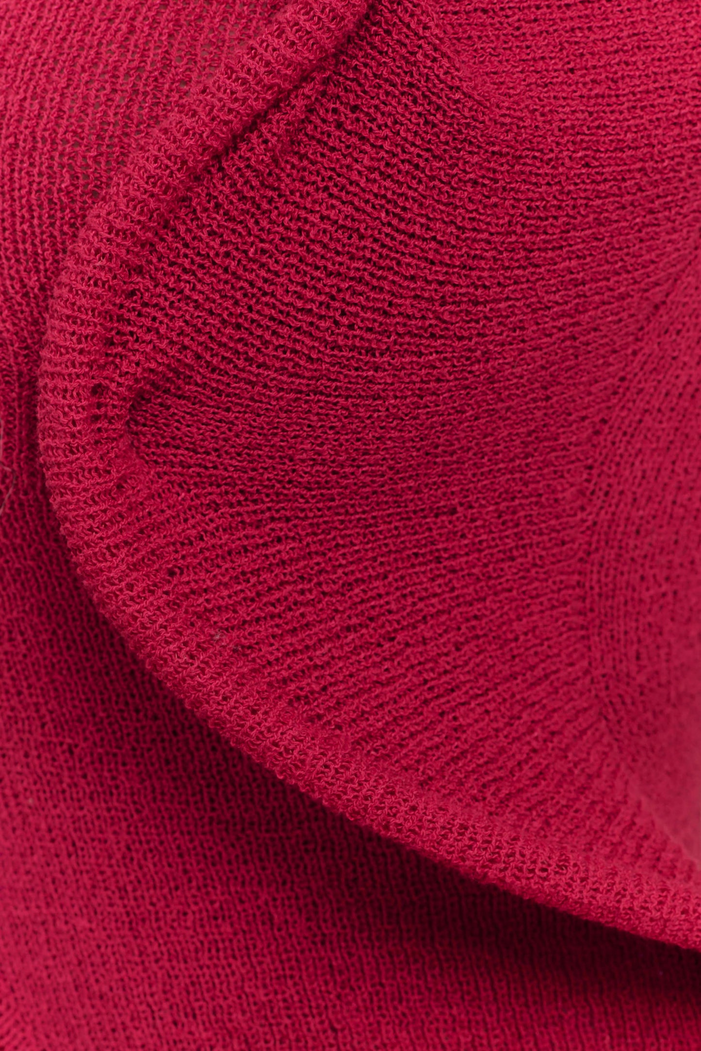 Haisley Haut en Tricot Décolleté Croisé - Framboise