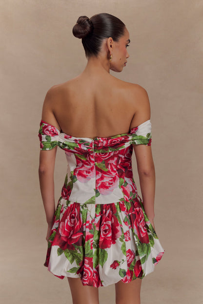 Mini-robe Giovanna à épaules dénudées - Imprimé Sonia Rose