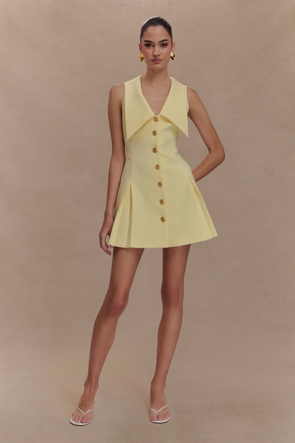Mini-robe sans manches Oli - Citron