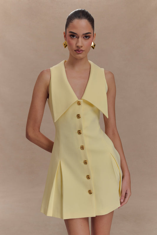 Mini-robe sans manches Oli - Citron