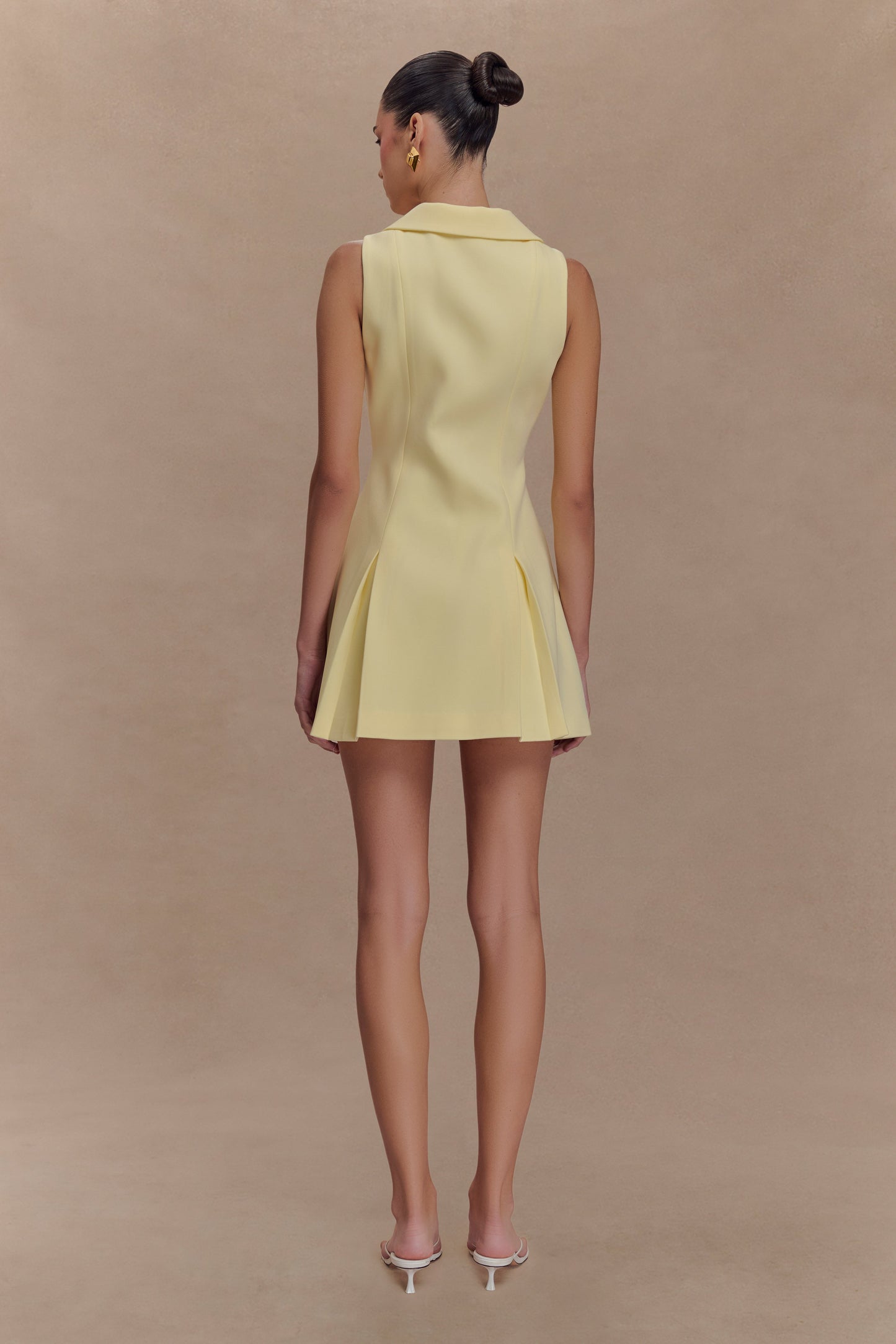 Mini-robe sans manches Oli - Citron