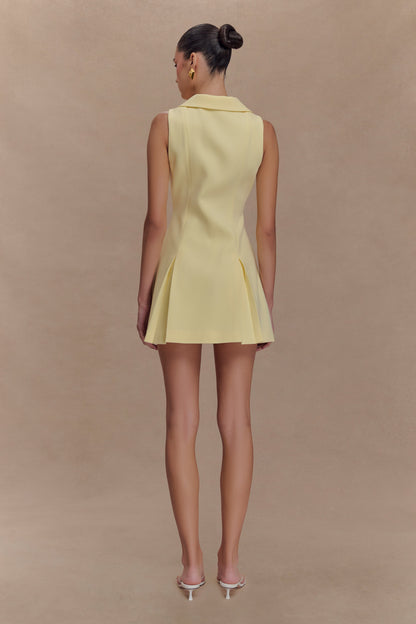 Mini-robe sans manches Oli - Citron