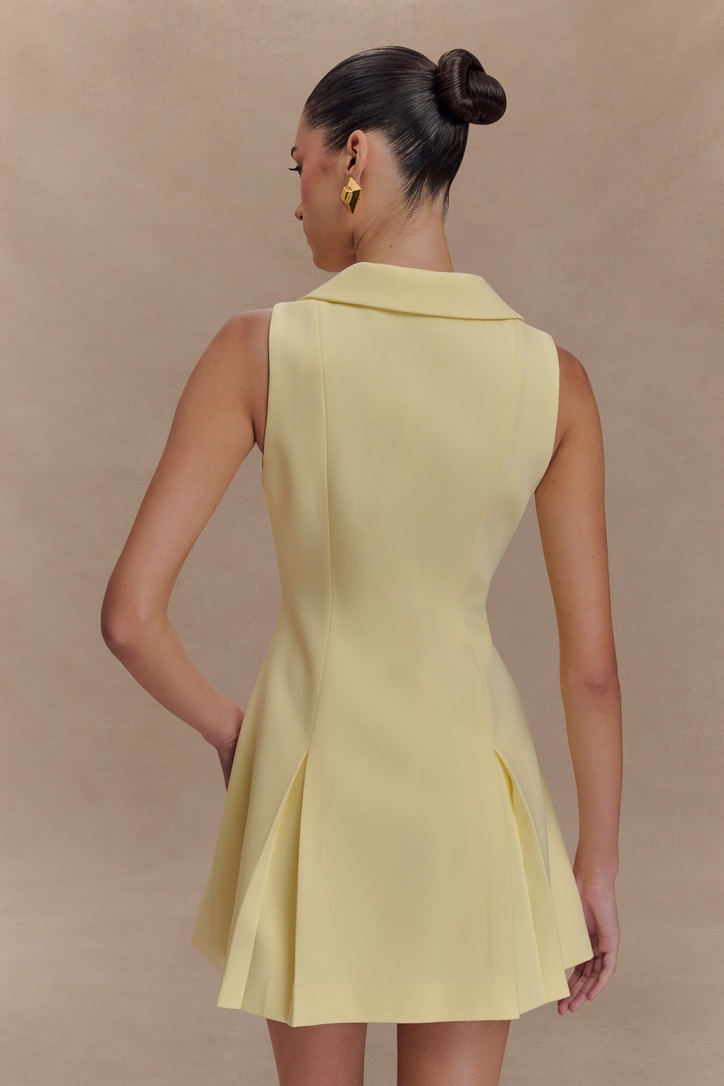 Mini-robe sans manches Oli - Citron