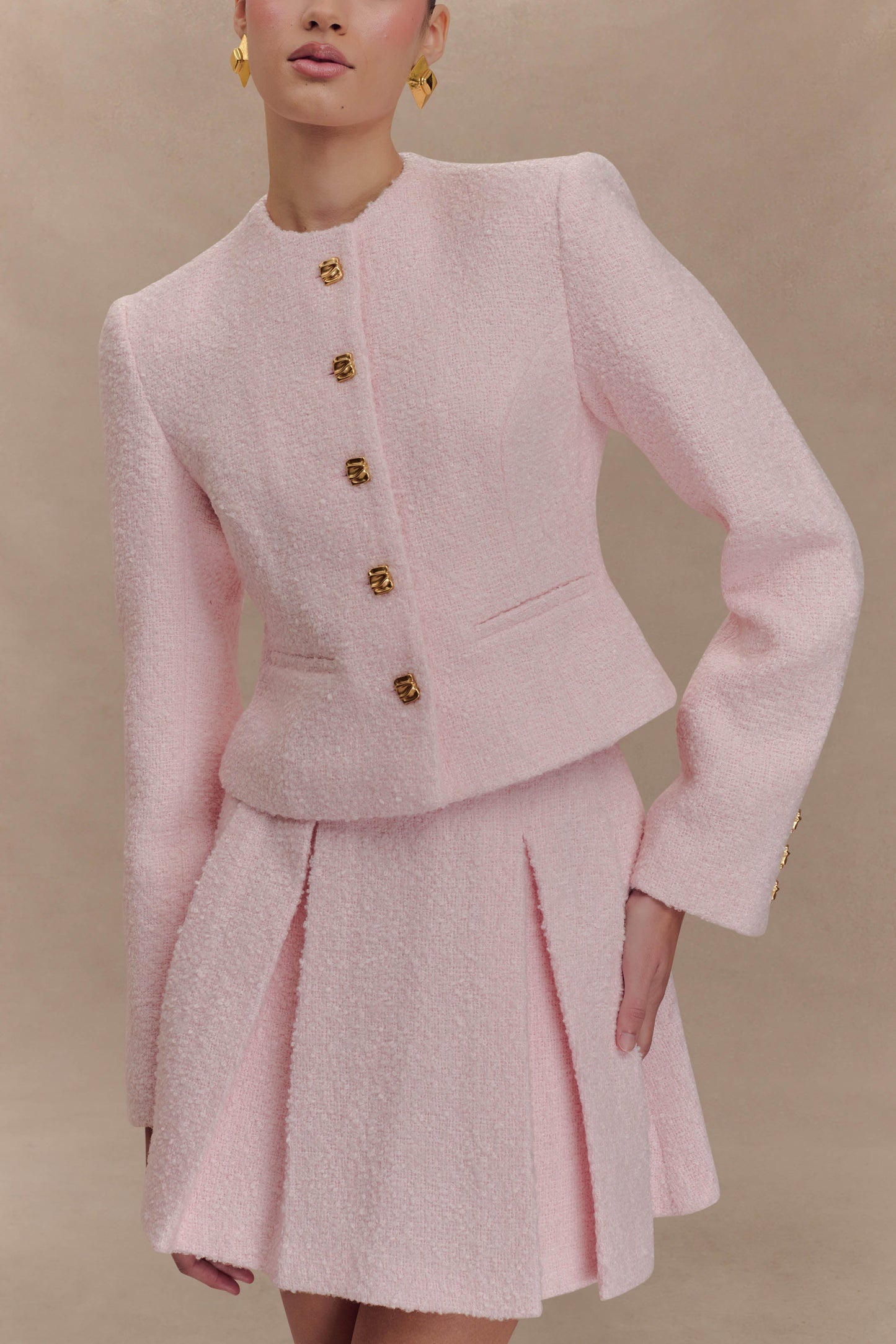 Veste Cleo Boucle - Rose Poudré