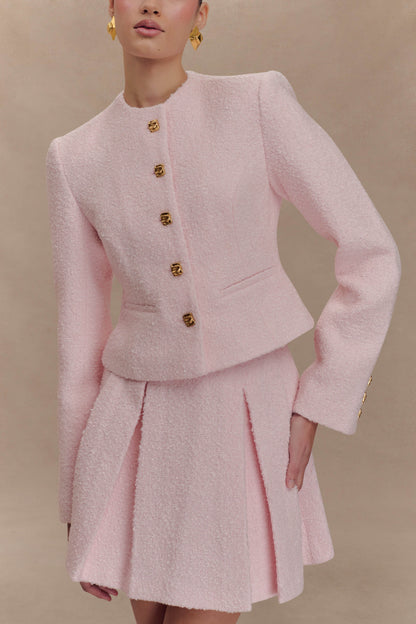 Veste Cleo Boucle - Rose Poudré