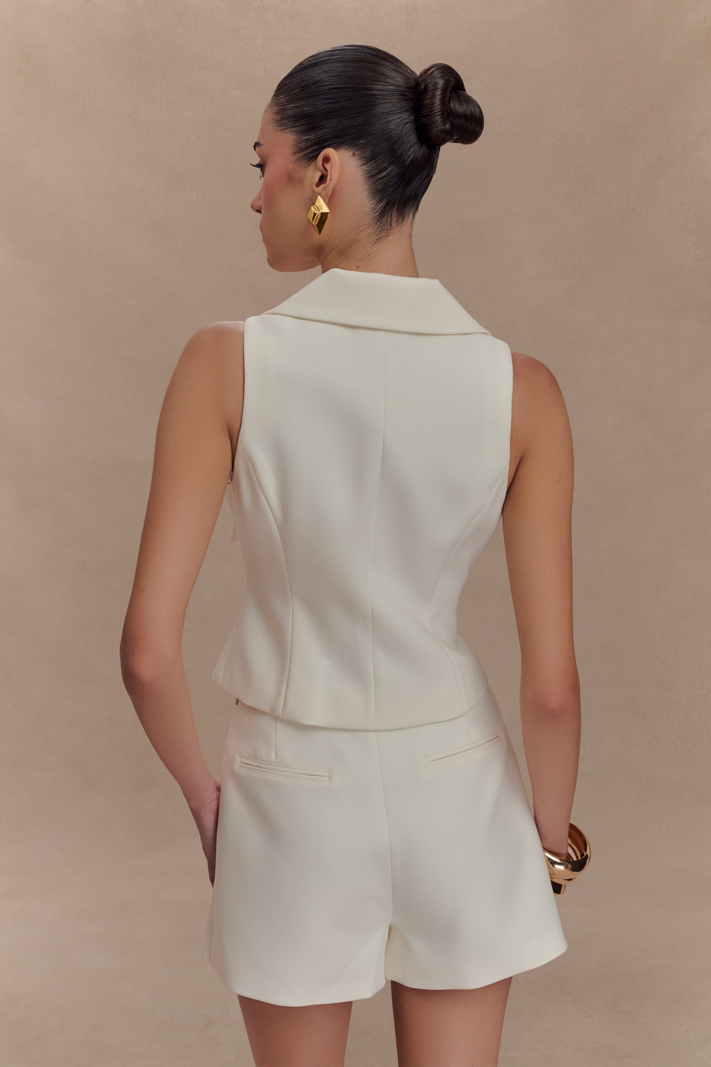 Gilet à boutons mixtes Alix - Ivoire