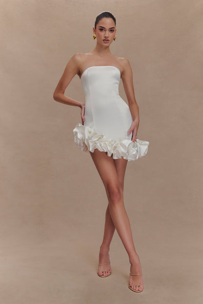 Mini-robe Alba à bulles - Blanche