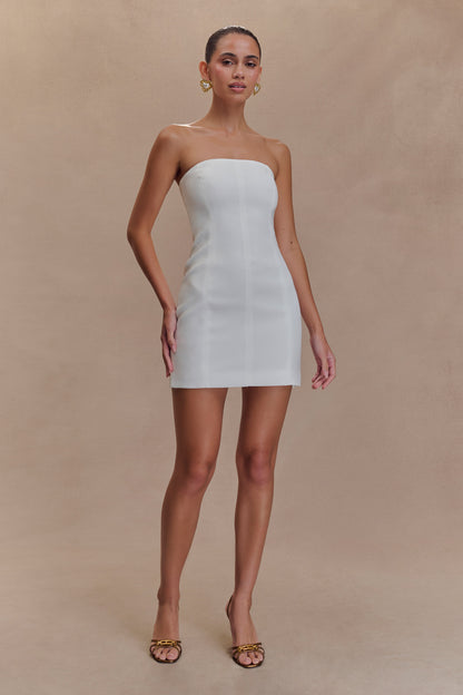 Mini-robe Maci en crêpe - Blanc