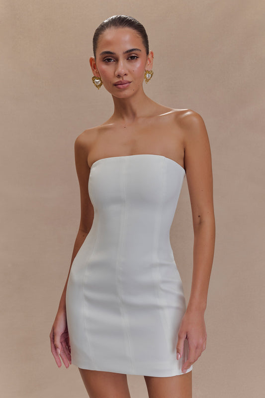 Mini-robe Maci en crêpe - Blanc