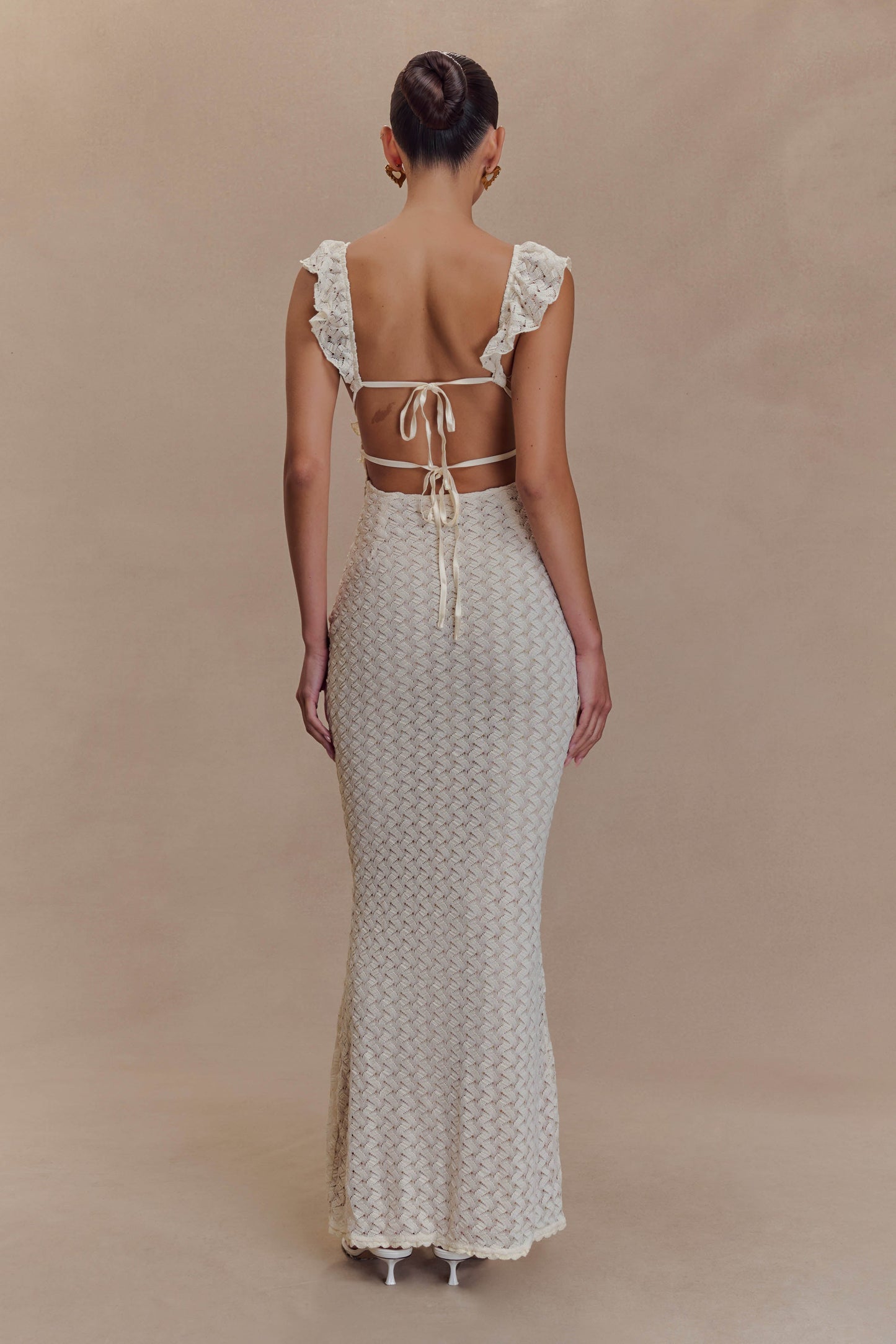 Robe Maxi en Dentelle Ezra - Ivoire