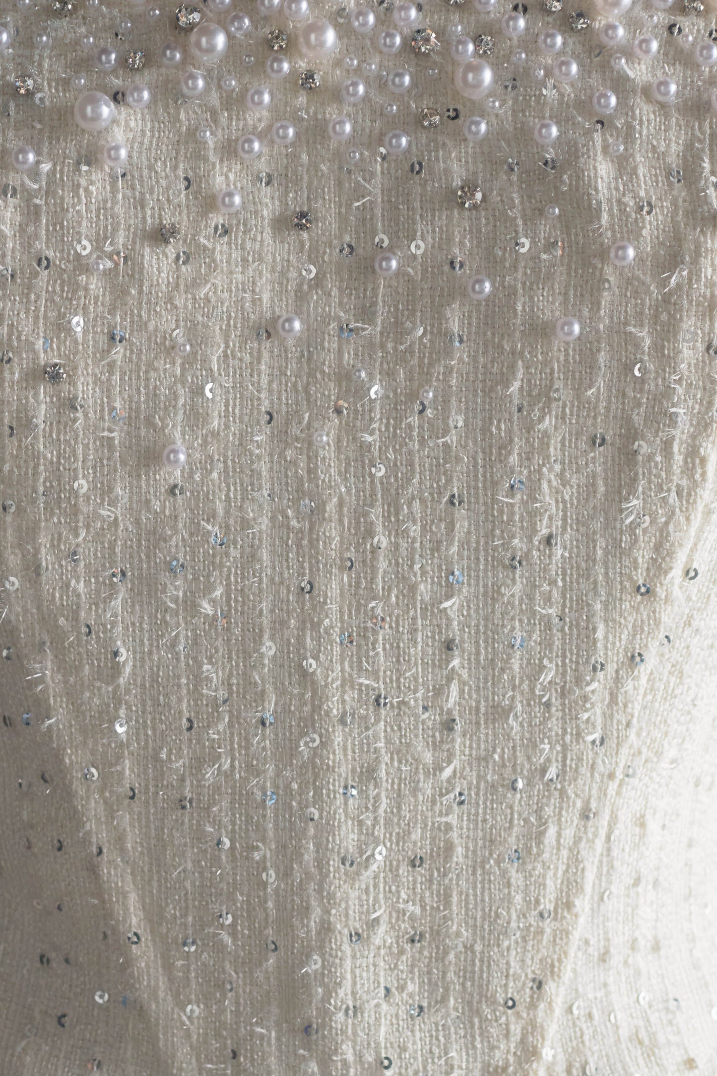 Mini-robe corset en tweed Lorrie - Blanc