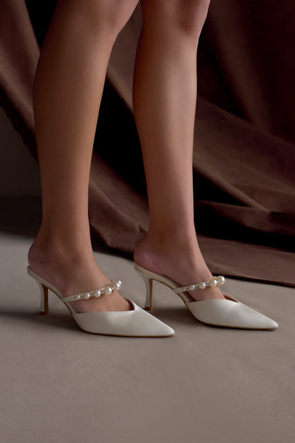 Karla Pearl Mule - Ivoire