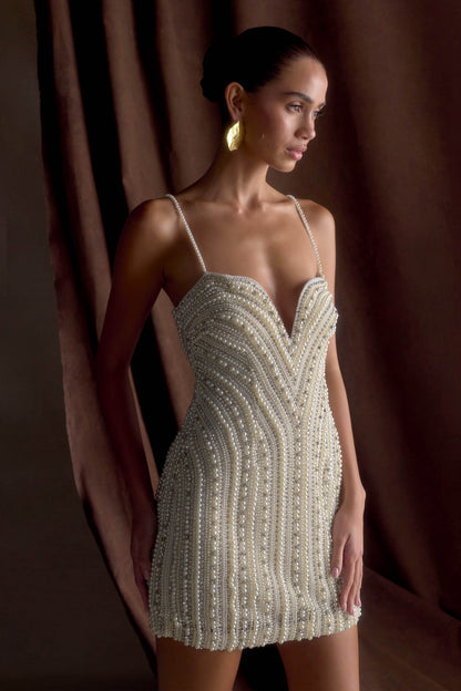 Mini-robe Naveena Ornée - Argent