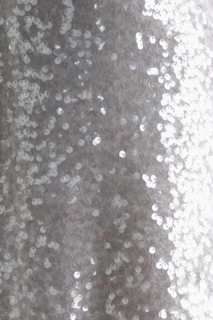 Robe Maxi Sofia à Manches Longues et Paillettes - Blanche