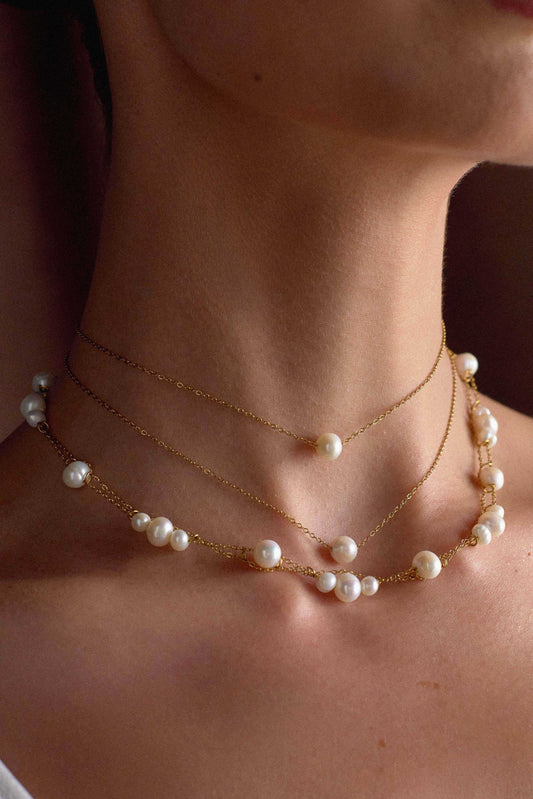 Collier perlé à plusieurs rangs Aryanne - Perle