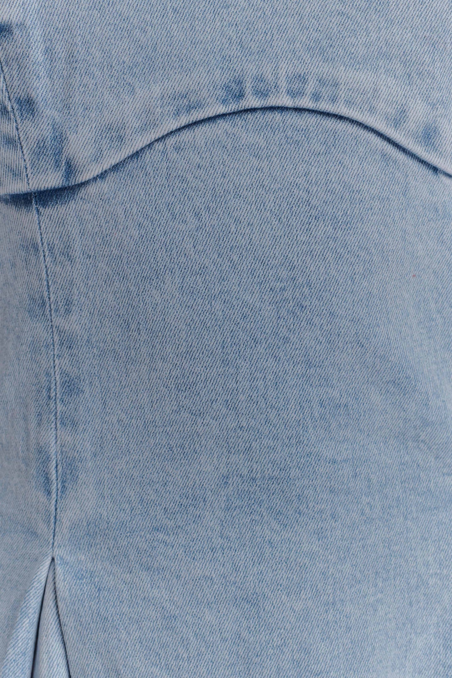 Harlyn Robe Midi en Jean - Bleu Clair