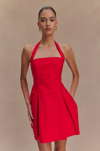 Mini-robe Julia Halter - Rouge