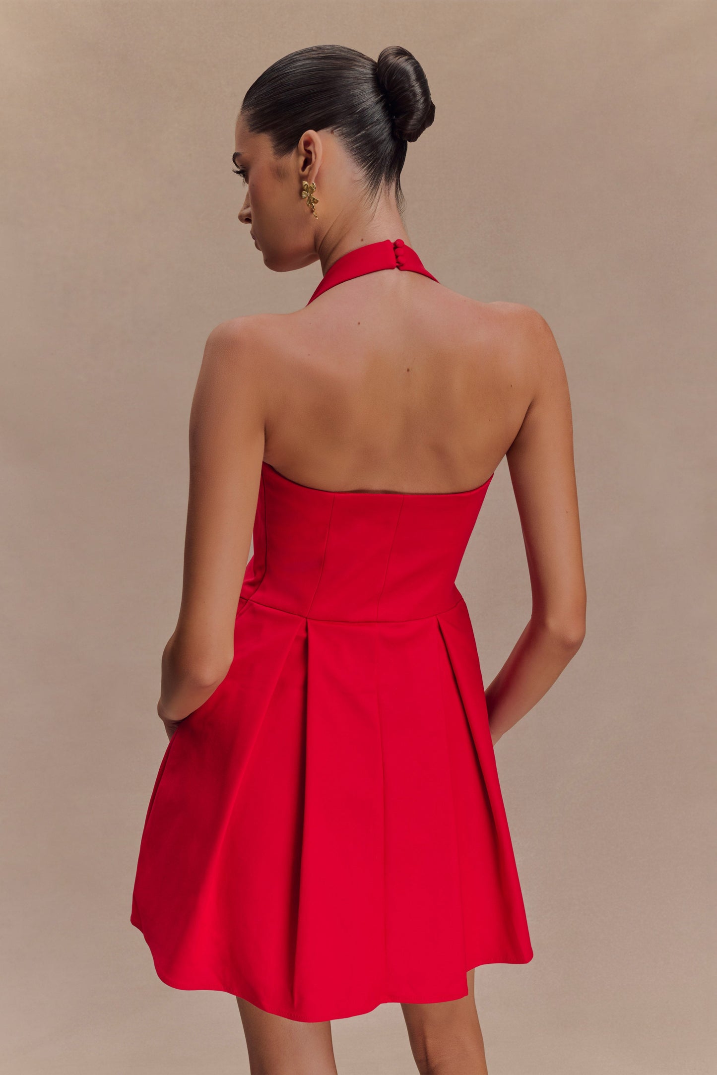 Mini-robe Julia Halter - Rouge