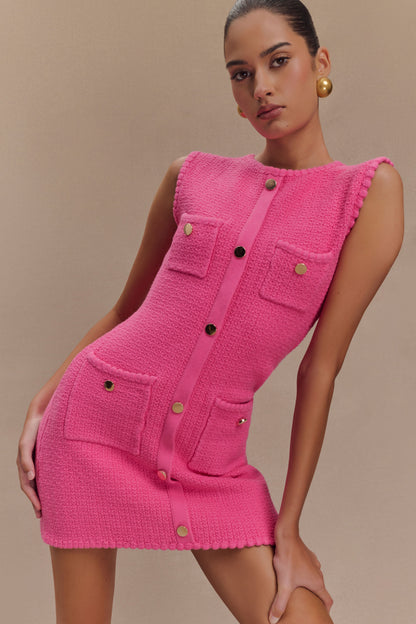 Mini-robe en tricot Mia - Rose
