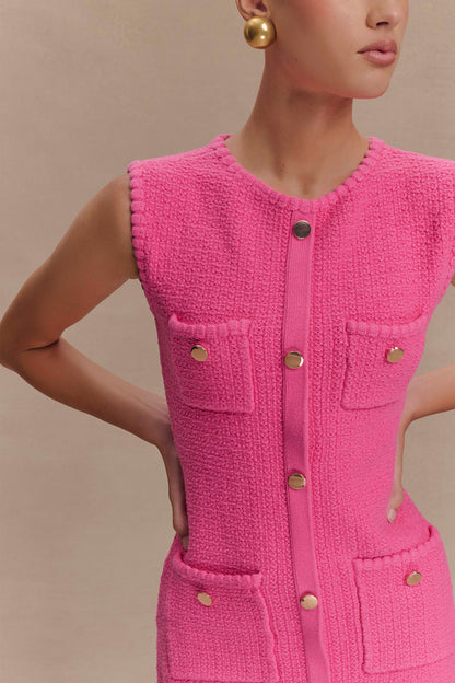 Mini-robe en tricot Mia - Rose