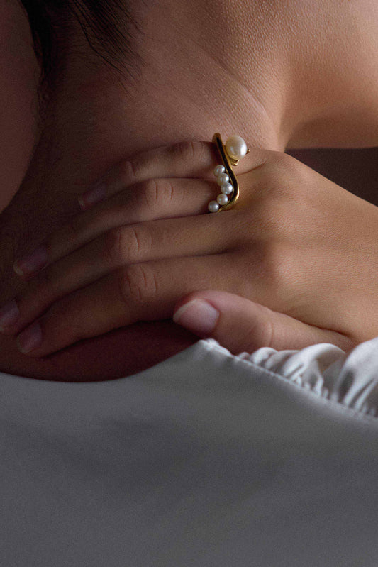 Bague en perle d'eau douce Marleigh - Perle