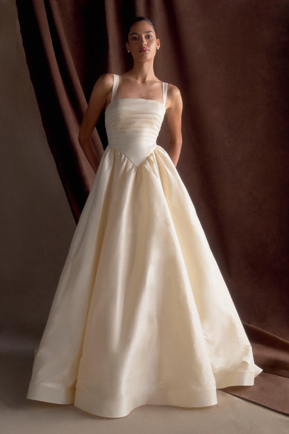 Robe Carla à volants - Ivoire crème