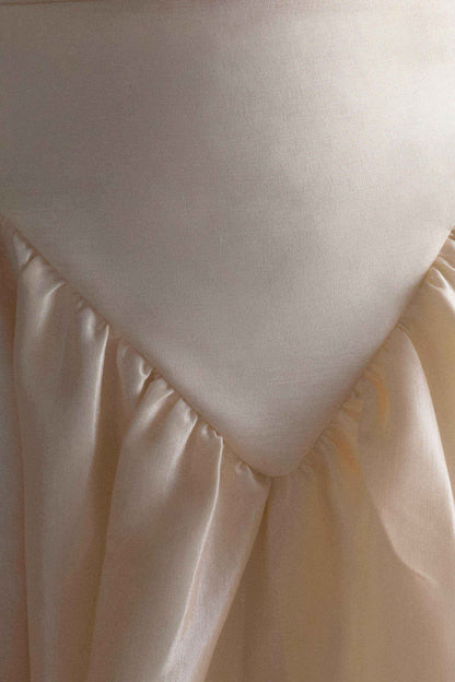 Robe Carla à volants - Ivoire crème