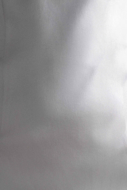 Violet Robe Maxi en Satin Sans Manches - Blanc
