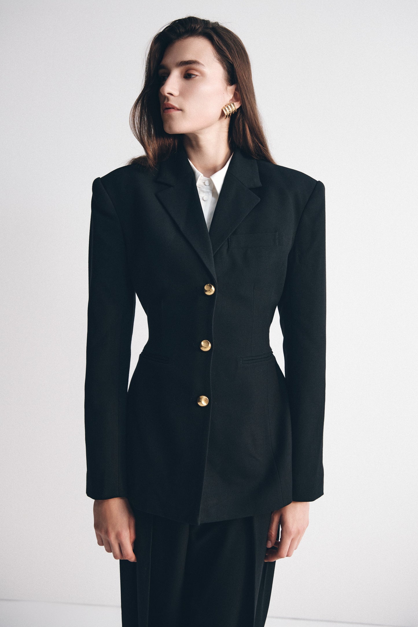 Blazer à taille ajustée Bellamy - Noir