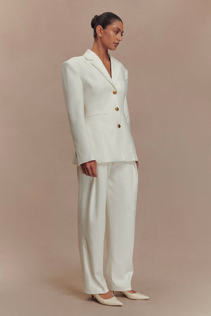 Blazer à taille ajustée Bellamy - Ivoire