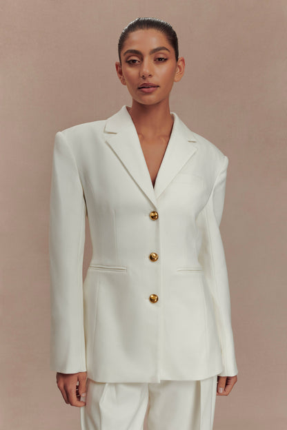 Blazer à taille ajustée Bellamy - Ivoire