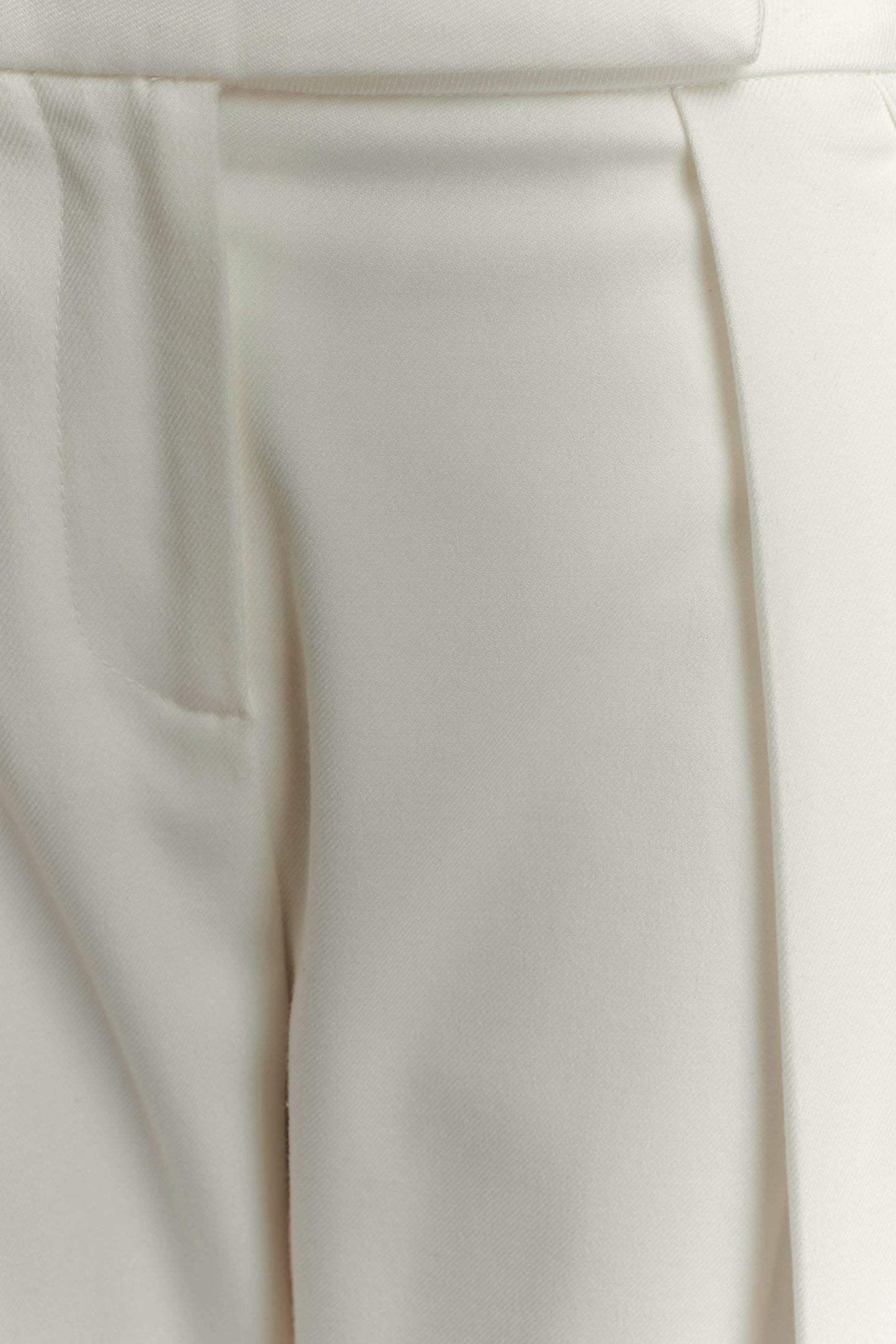 Pantalon à taille haute et plis Penelope - Ivoire