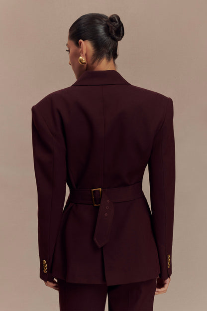 Blazer à taille ajustée Bellamy - Brun-rouge