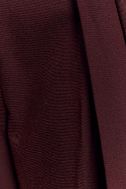 Pantalon à taille haute et plis Penelope - Brun-rouge