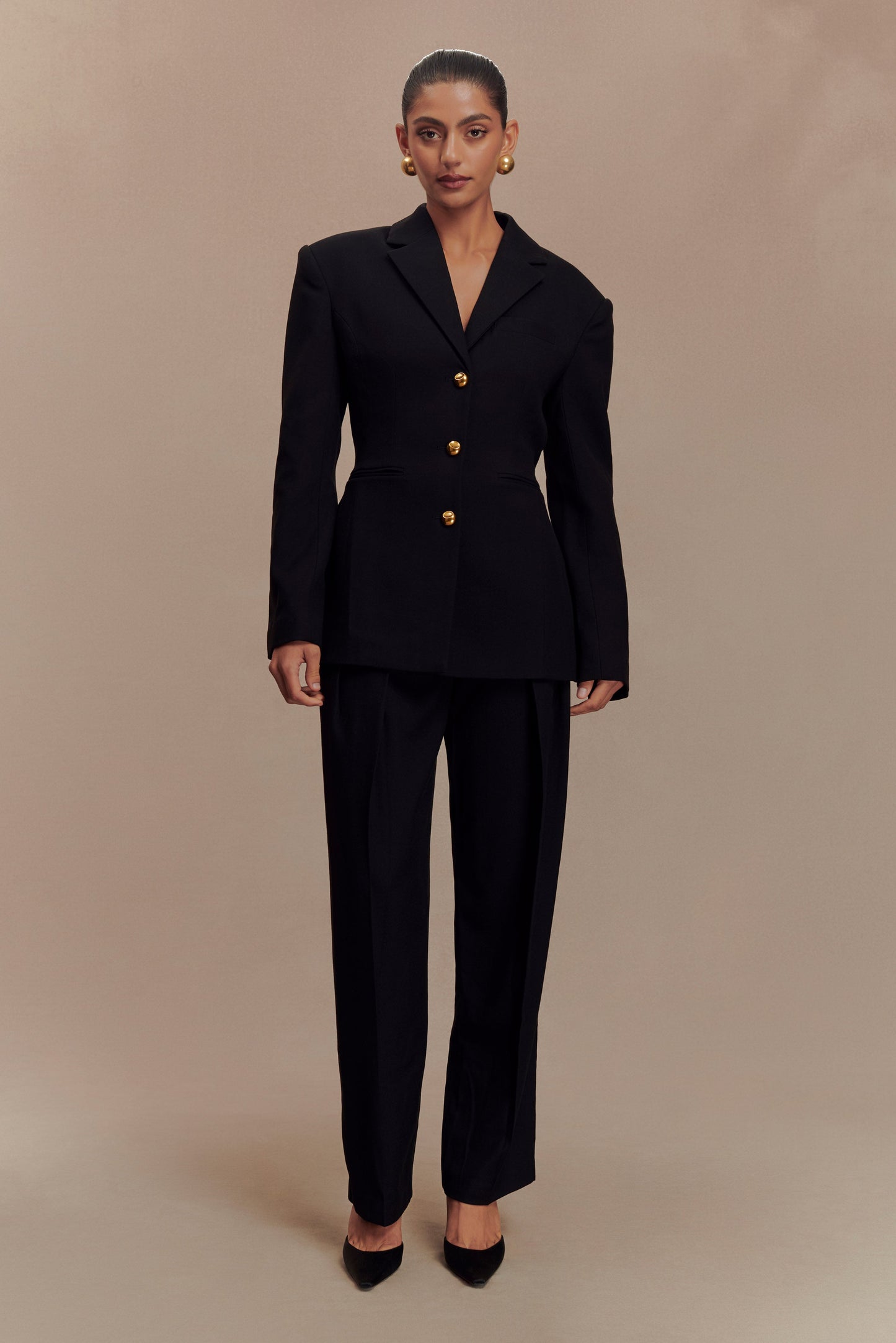 Blazer à taille ajustée Bellamy - Noir