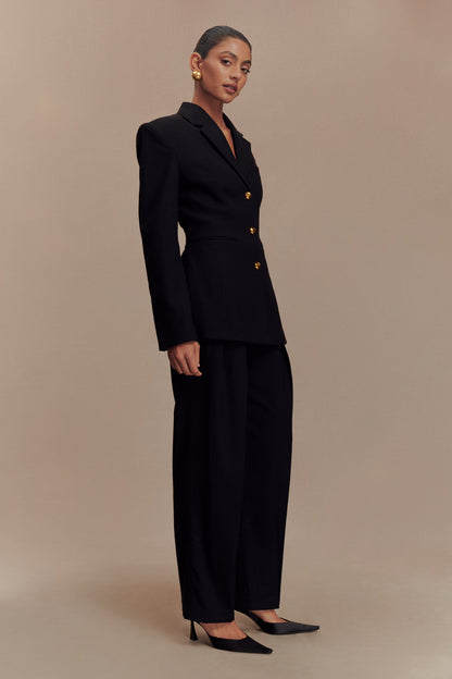 Blazer à taille ajustée Bellamy - Noir