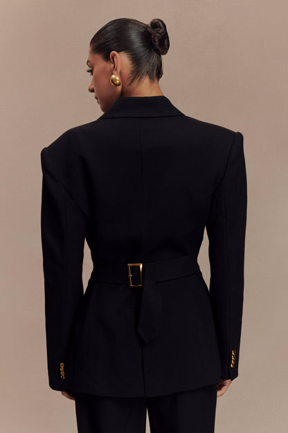 Blazer à taille ajustée Bellamy - Noir