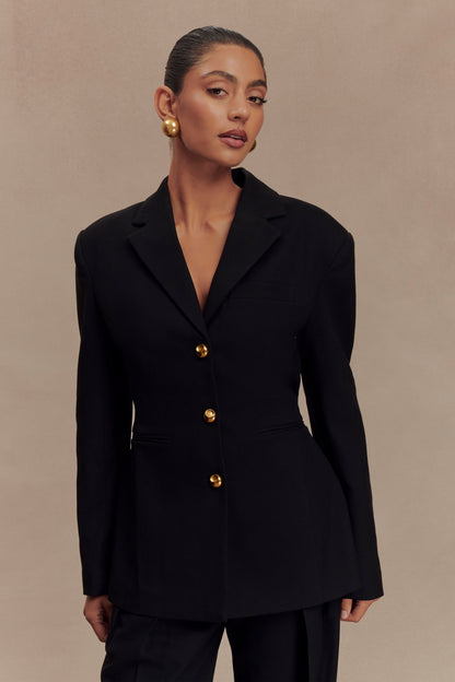 Blazer à taille ajustée Bellamy - Noir