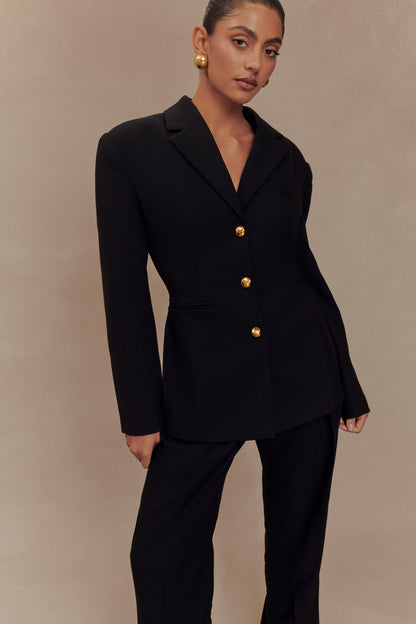Blazer à taille ajustée Bellamy - Noir