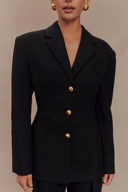 Blazer à taille ajustée Bellamy - Noir