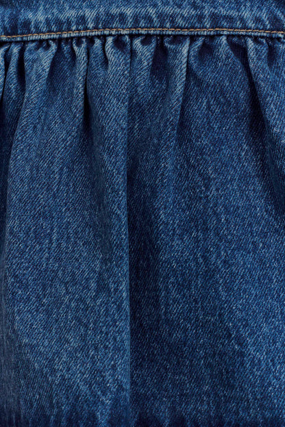 Top en jean sans bretelles Pauline - Bleu des années 90