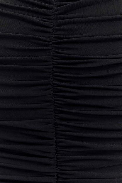 Robe Maxi Étroite et en Maille Delaney - Noir