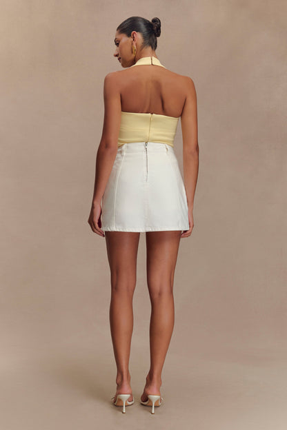 Rosalyn Mini-jupe-short en jean - Blanc