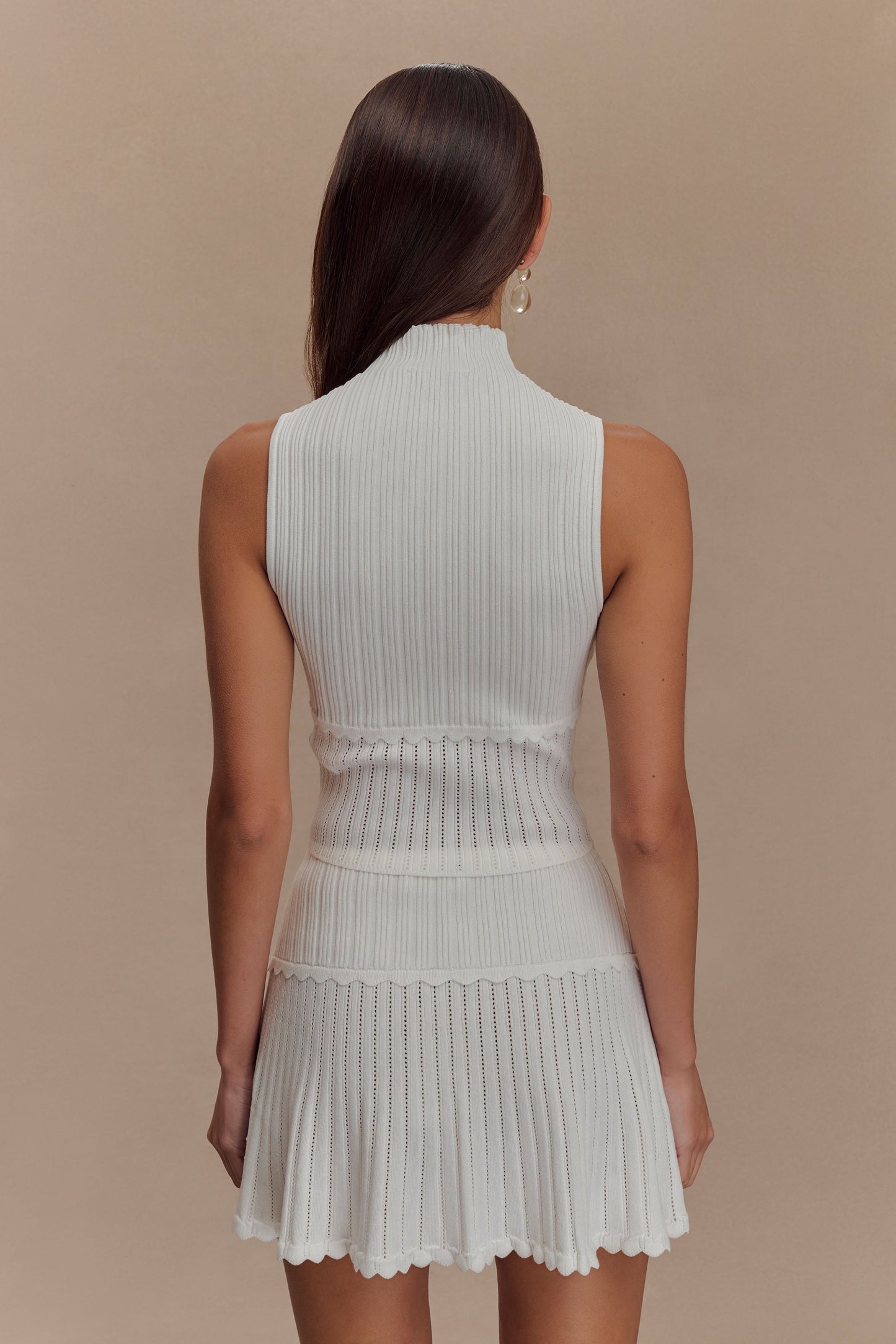 Top en tricot pointelle Indy - Ivoire