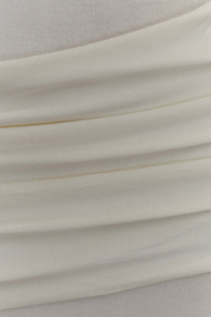 Jupe Maxi Tricot Plissée Irene - Ivoire