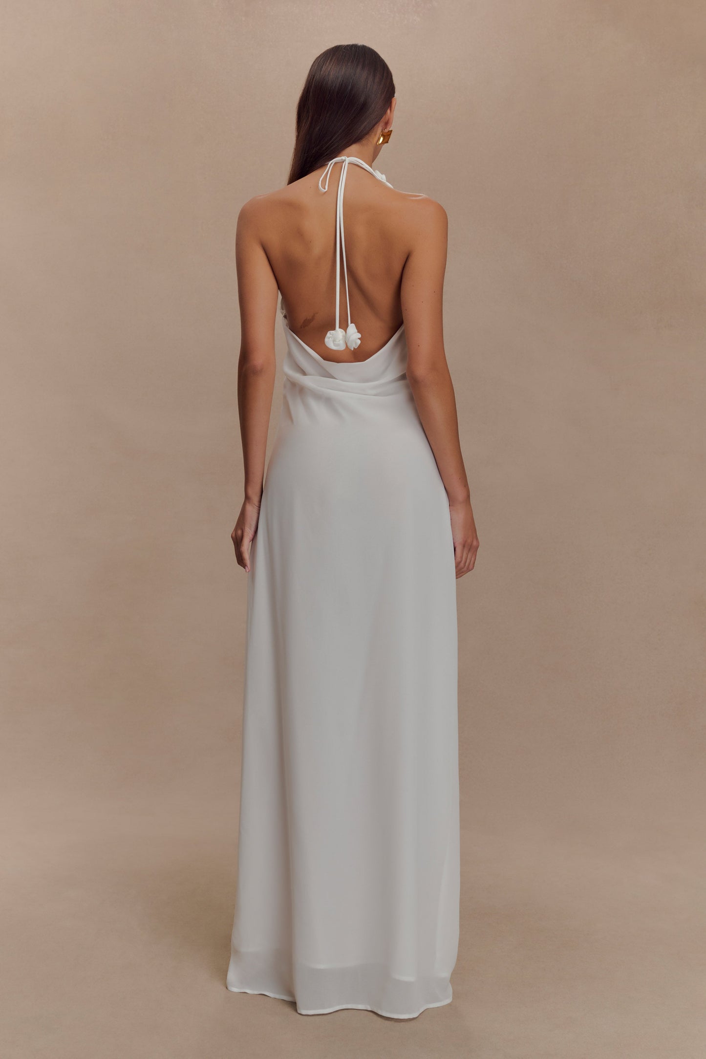 Robe Maxi Col Chandail Rosalia - Blanc