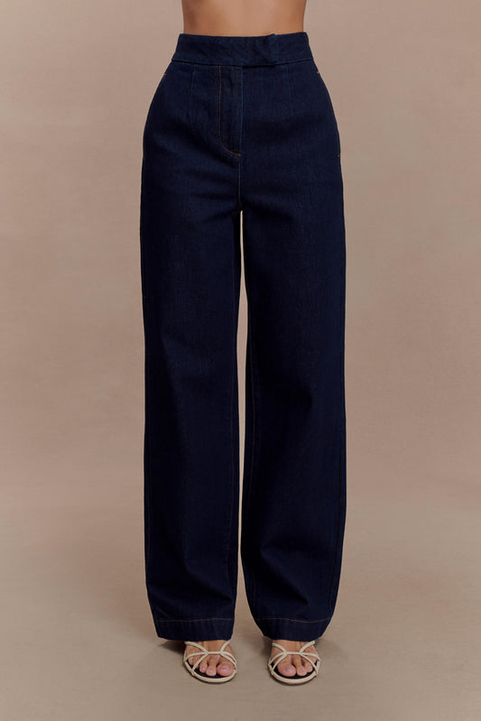 Rayne - Jeans à jambes larges en jean - Bleu indigo