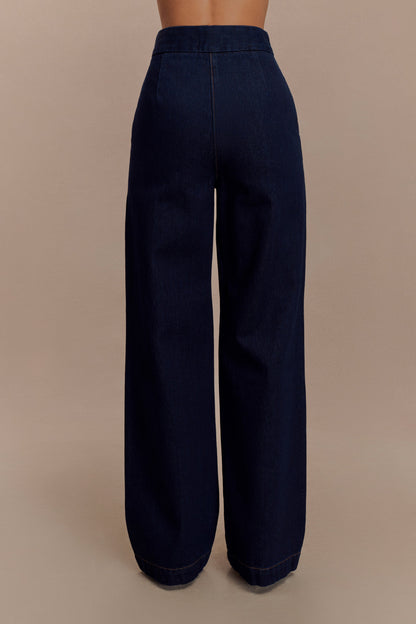 Rayne - Jeans à jambes larges en jean - Bleu indigo