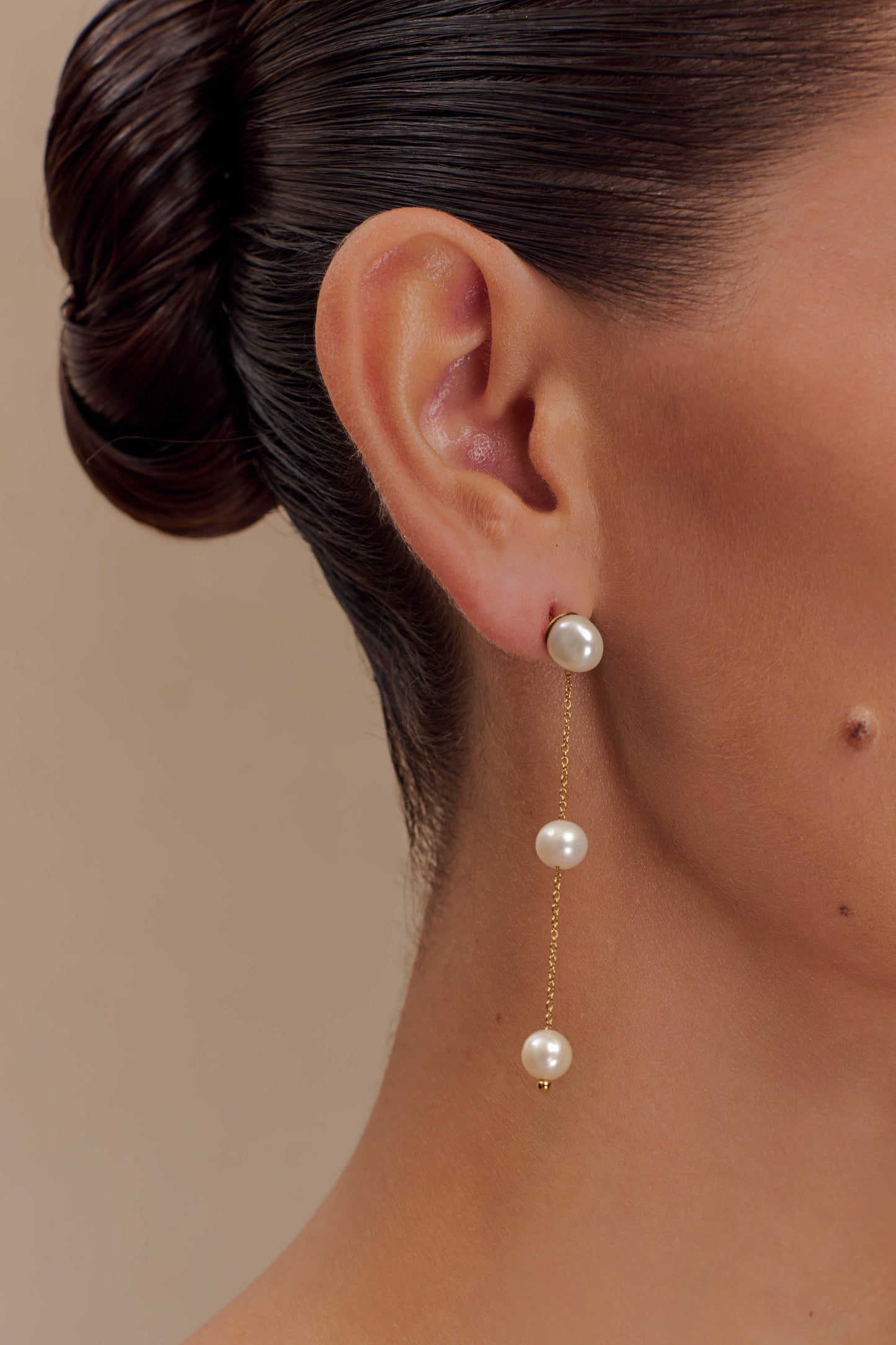 Boucles d'oreilles pendantes en perles d'eau douce Bodhi - Perle