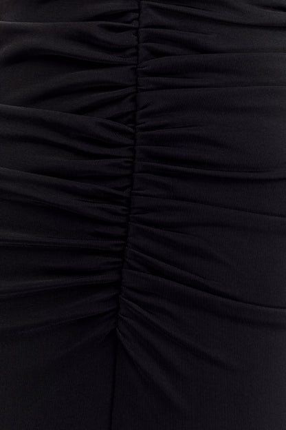 Robe Maxi Vienna en Mousseline à Découpes - Noir